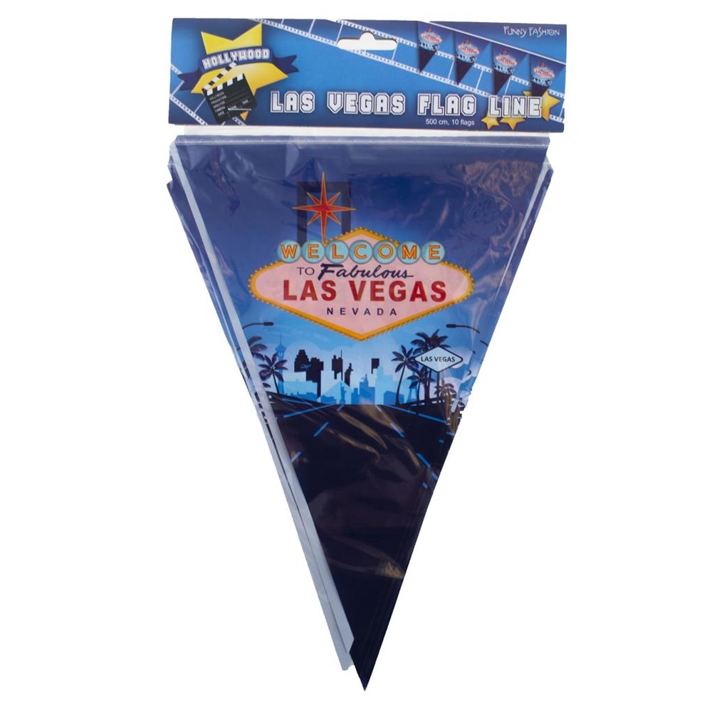 Welcome To Fabulous Las Vegas Vimpelguirlande - 1 stk (5 m) | Casino Flag - Temashop