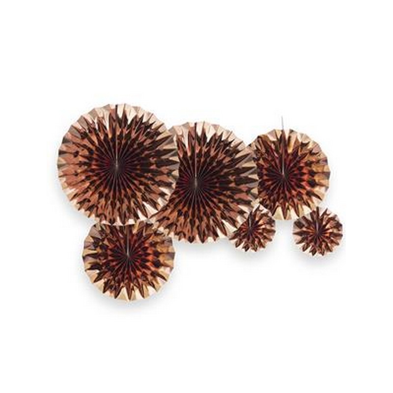 Rosetter Kobber - 6 stk (20, 30 & 40 cm) | Kobber Tema Vifter / Rosetter - Temashop