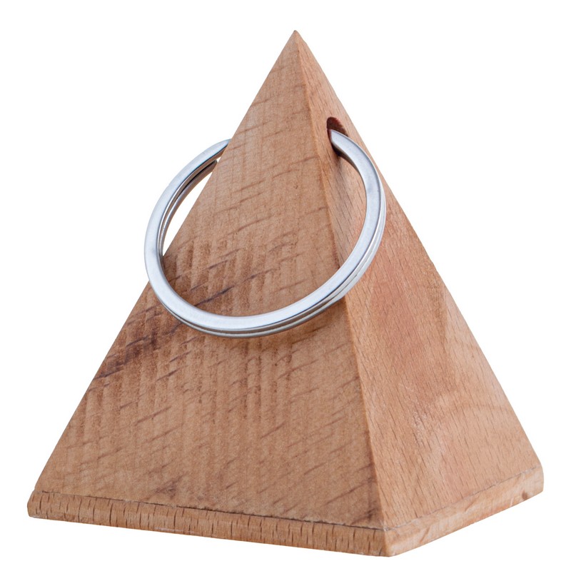 Pyramide Træ Ballonvægt - 1 stk (5 x 5 x 7 cm) | Natur tema Ballonvægte - Temashop