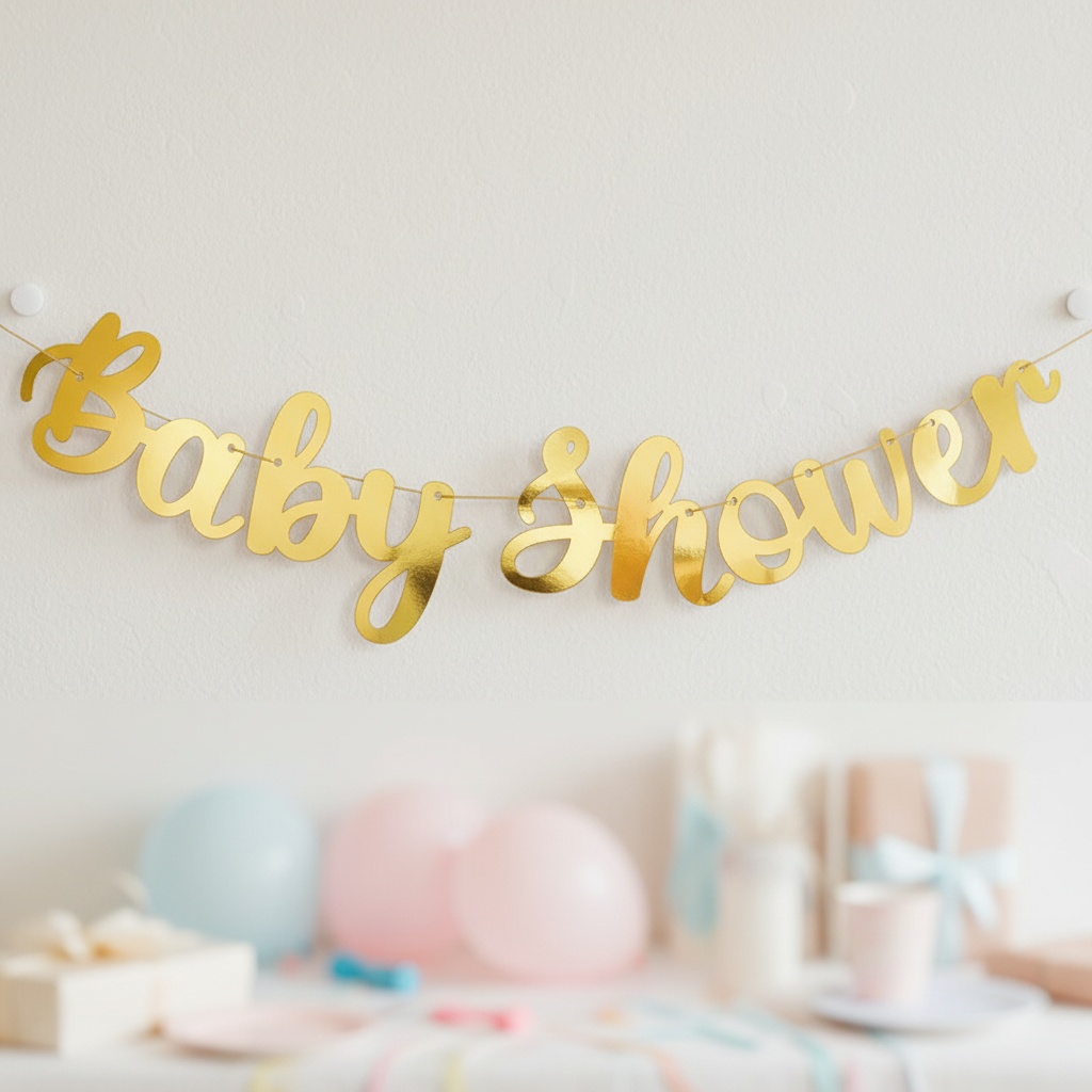 Babyshower Guirlande Guld