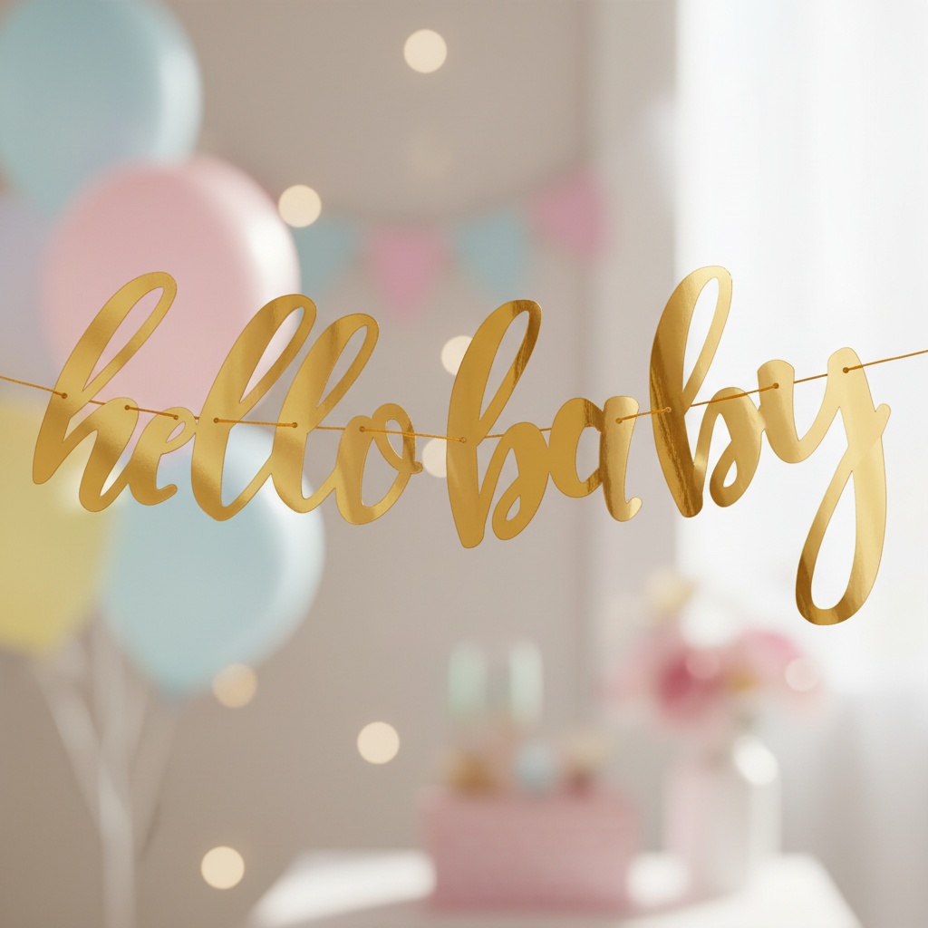 Hello Baby Guirlande Guld