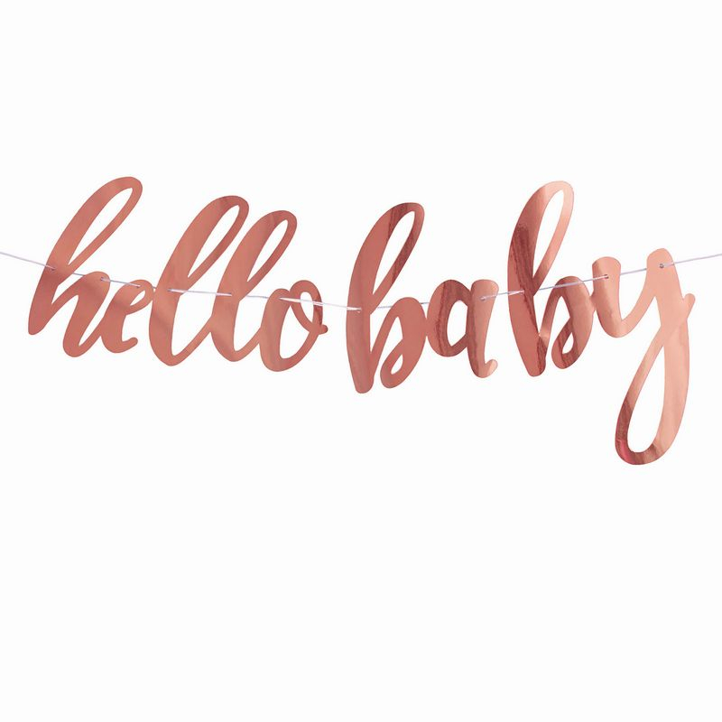 Hello Baby Guirlande Rosaguld