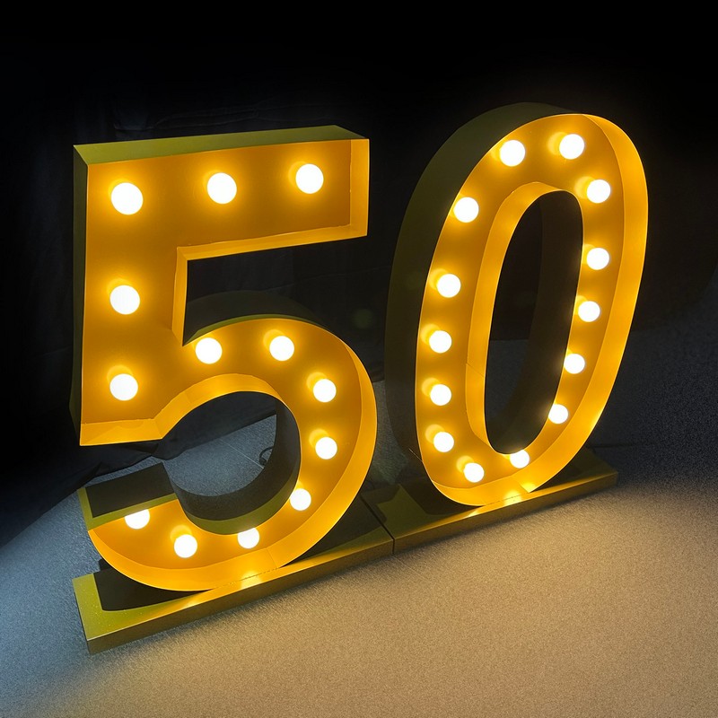 50-tal Lightbox Skilt