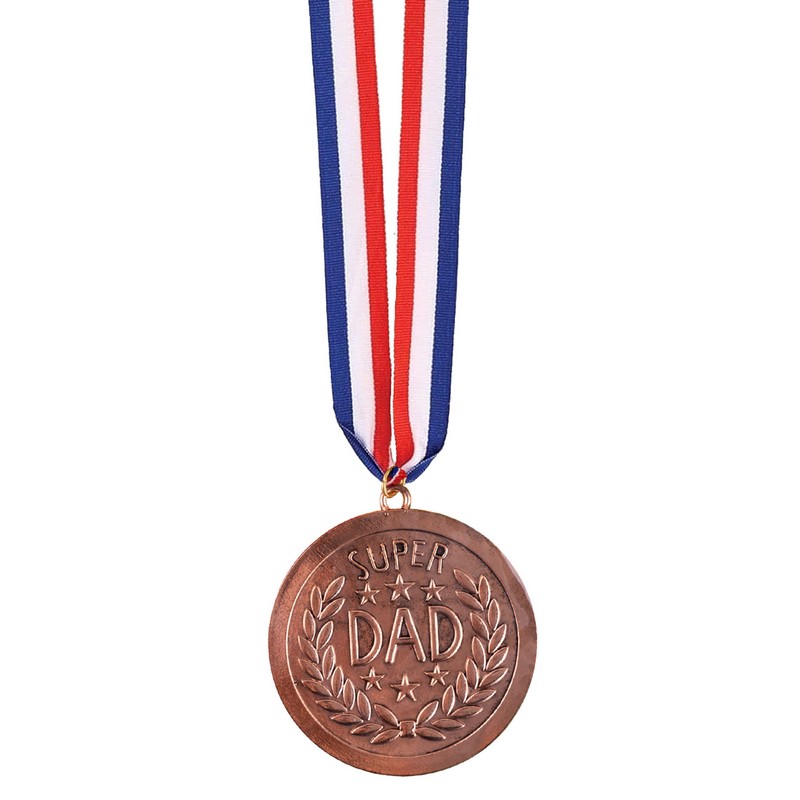 Super Dad Medalje (6 cm) | Fars dag Trofæer / Medaljer - Festtilbehør - Temashop