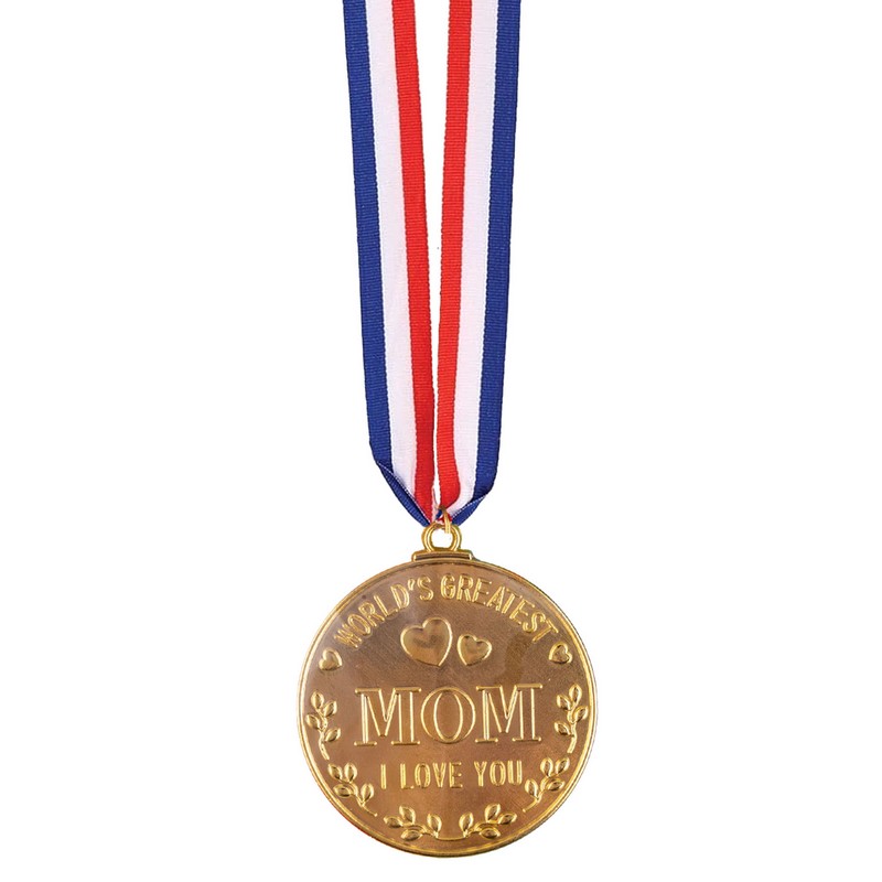 World's Greatest Mom Medalje (6 cm) | Mors Dag Trofæer / Medaljer - Festtilbehør - Temashop
