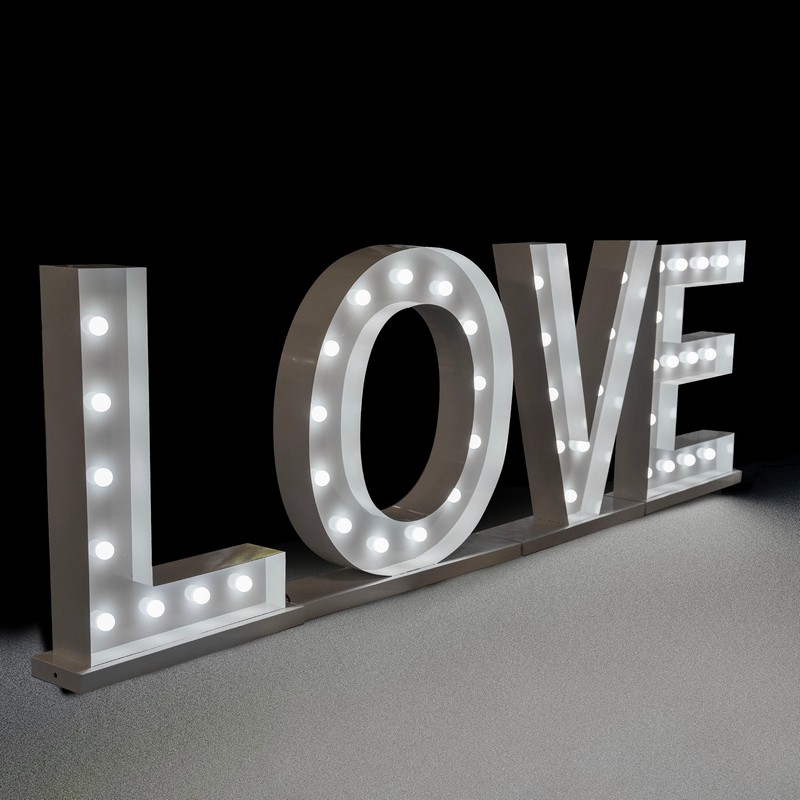 Love Lightbox Skilt - 1 stk (100 cm) | Kærlighed Skilte - Temashop