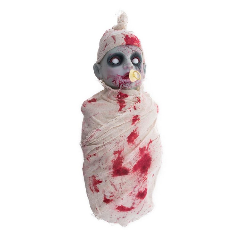 Blodig Zombie Babydukke Med Lys & Lyd