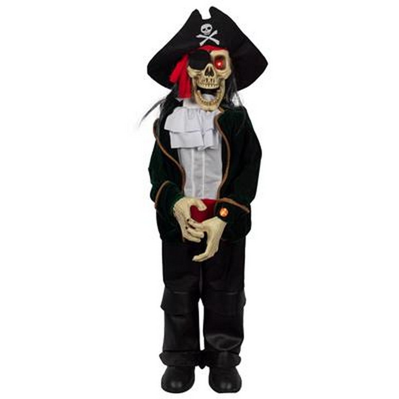 Bevægende Pirat Skeletfigur Med Lys & Lyd