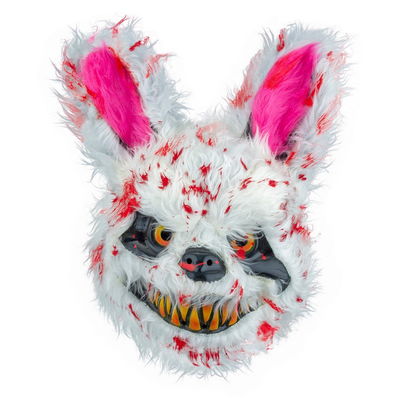 Blodig Kanin Maske Hvid/Pink