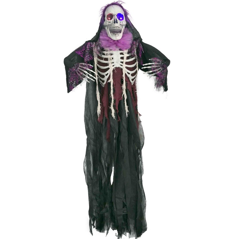 Hængende Grim Reaper Skelet Med Lys