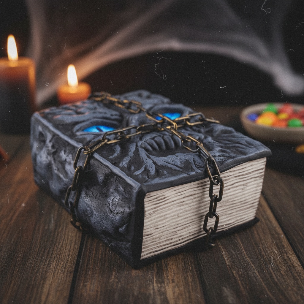 Bevægende Dæmonisk Bog Med Lyd