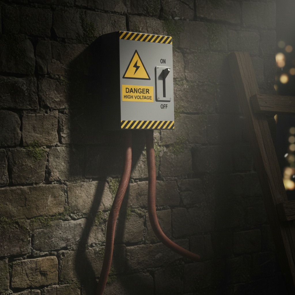 Bevægende Haunted House Højvolt Boks Med Lyd & Lys