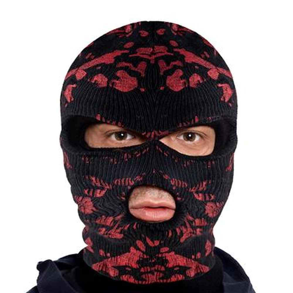 Sort Blodig Balaclava | Blodstænk Mundbind - Hovedtilbehør - Temashop