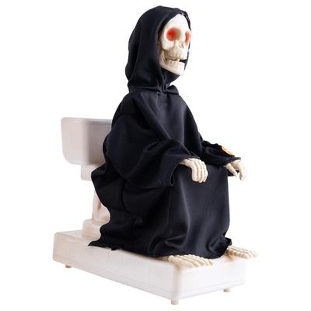 Animeret LED Skelet På Toilet
