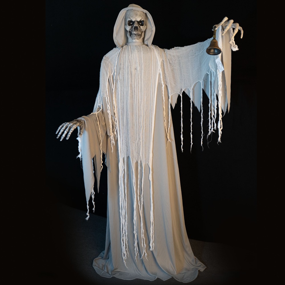 Bevægende Grim Reaper Med Klokke