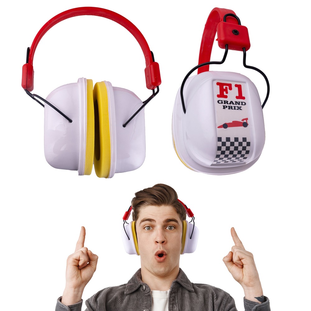 Formel 1 Høreværn | Racerløb tema Hat / Hue / Hjelm - Hovedtilbehør - Temashop