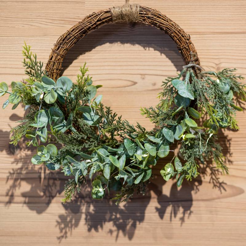 Eucalyptus Rattan Krans - 1 stk (Ø 30 cm) | Julepynt Julepynt - Temashop