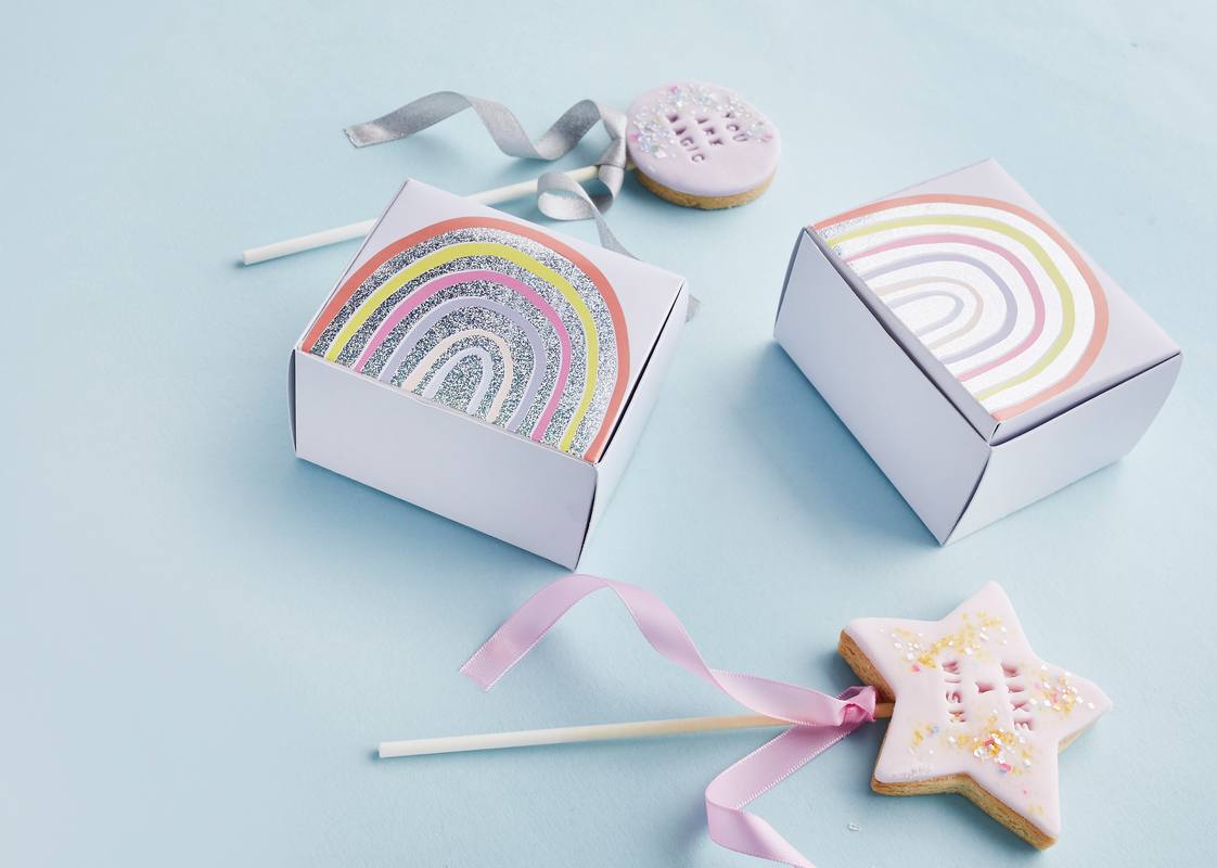 Eventyr Regnbue Gaveæsker - 10 stk (8,3 cm) | Regnbue Æsker - Temashop