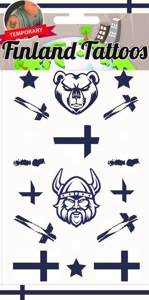 Midlertidige Tatoveringer Finland | Finland Tatoveringer - Makeup & Negle - Temashop