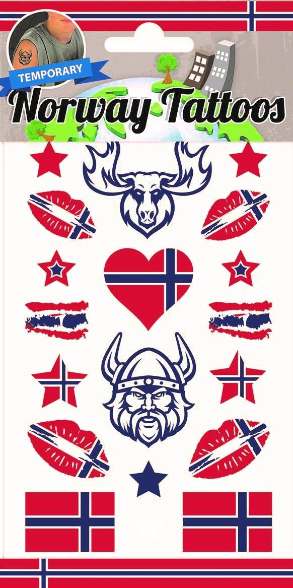Midlertidige Tatoveringer Norge | Norge Tatoveringer - Makeup & Negle - Temashop