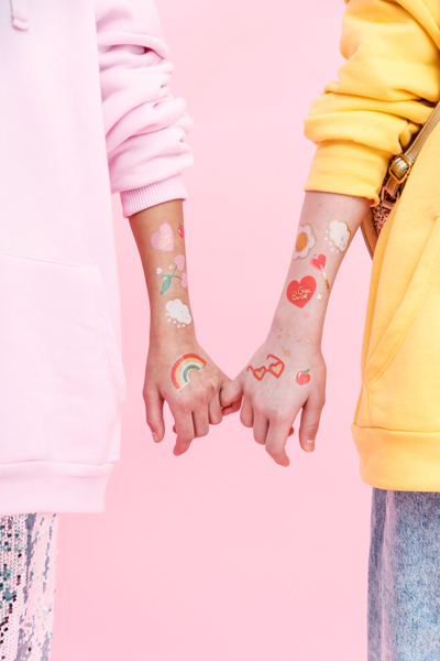 Falske Tatoveringer Girl Power (cm) | Tatoveringer - Makeup & Negle - Temashop