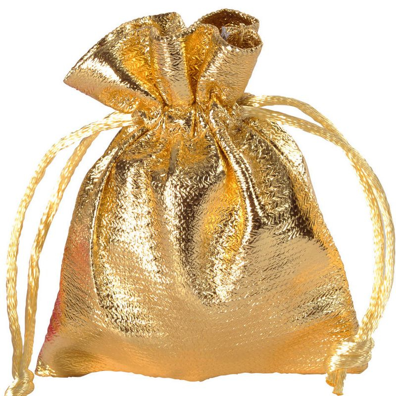 Favour Poser Guld - 6 stk (8 x 10 cm) | Guld tema Poser / Goodiebags - Temashop