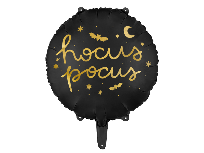 Hocus Pocus Folieballon Sort/Guld