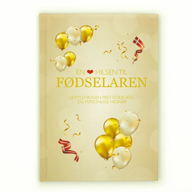 En Hilsen Til Fødselaren Gæstebog - 1 stk (14,8 x 21 cm) | Fødselsdag Gæstebøger - Temashop
