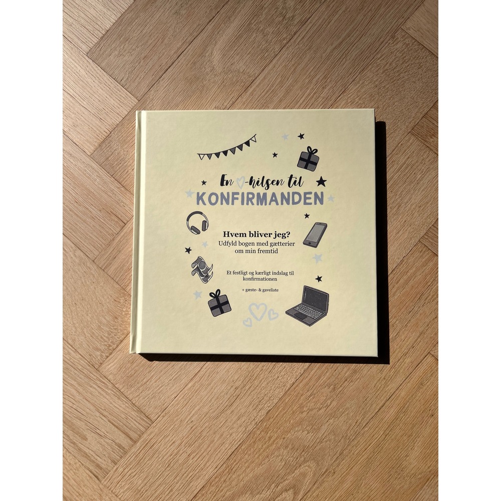 En Hilsen Til Konfirmanden Gæstebog Gul (21 x 21 cm) | Konfirmation Gæstebøger - Temashop