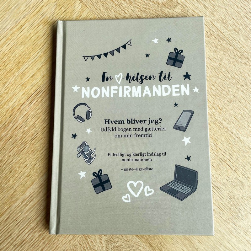 En Hjertelig Hilsen Til Nonfirmanden Gæstebog - 1 stk (14,8 x 21 cm) | Konfirmation Gæstebøger - Temashop