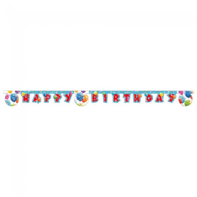 Festballon Happy Birthday Guirlande