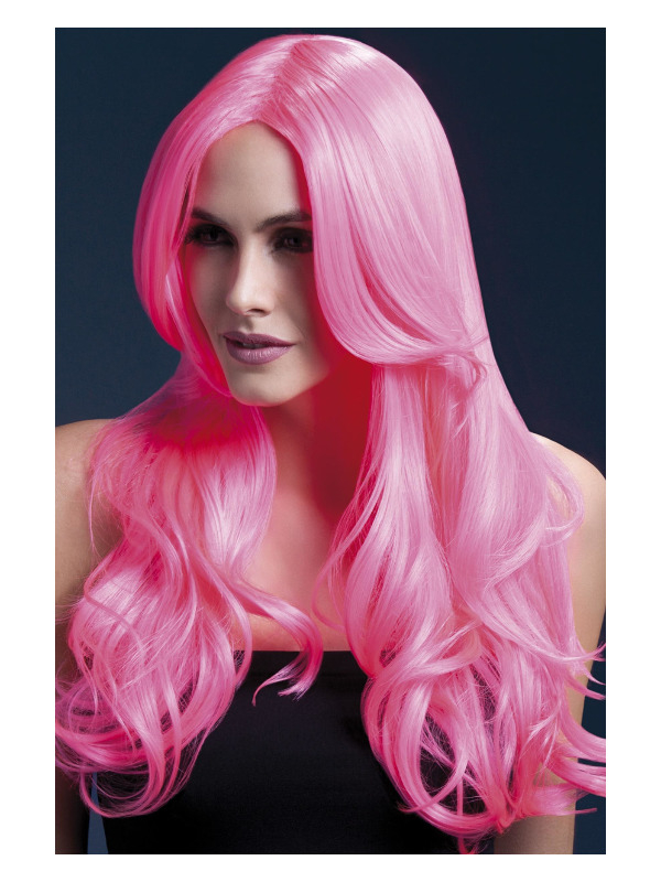 Fever Khloe Paryk Neonpink | Pink tema Paryk - Hovedtilbehør - Temashop