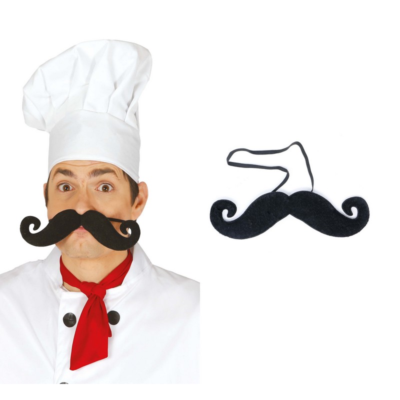Fransk Skurk Moustache | Gentleman Skæg - Hovedtilbehør - Temashop
