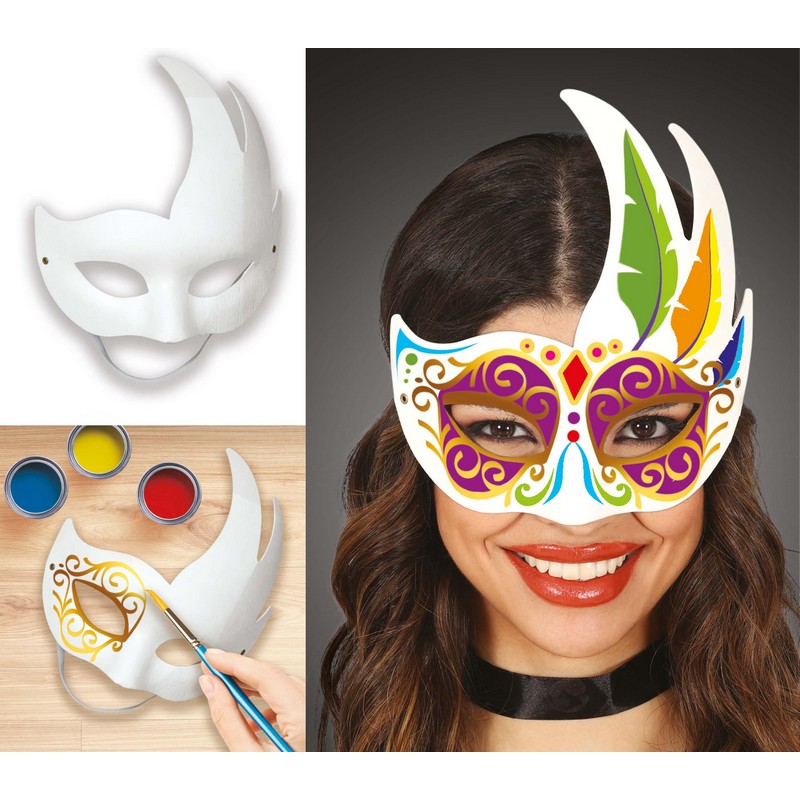 Ventiansk Mal-Selv Maske | Masquerade Maske - Hovedtilbehør - Temashop