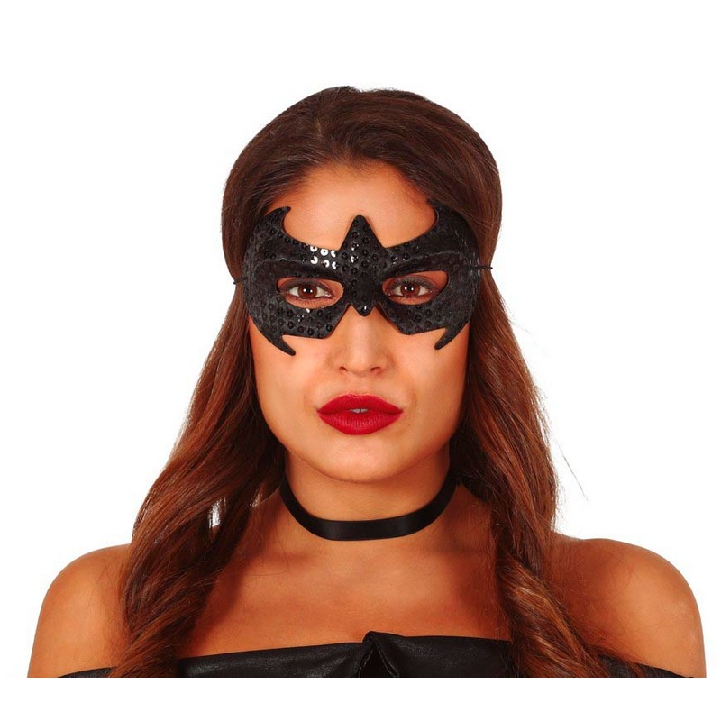 Superheltinde Øjenmaske Sort | Superhelt Diverse Maske - Hovedtilbehør - Temashop