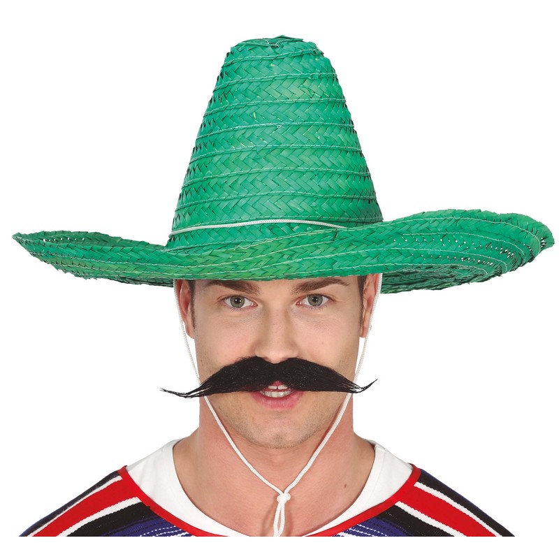 Mexicansk Sombrero Grøn | Mexico Hat / Hue / Hjelm - Hovedtilbehør - Temashop