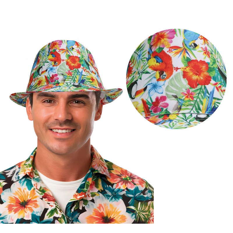 Hawaii Fedora Multifarvet | Hawaii Hat / Hue / Hjelm - Hovedtilbehør - Temashop