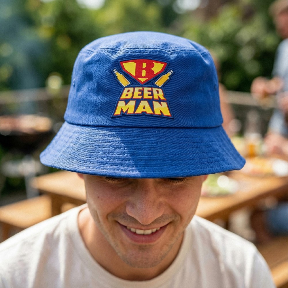 Beer Man Bøllehat Blå | Drinks Hat / Hue / Hjelm - Hovedtilbehør - Temashop
