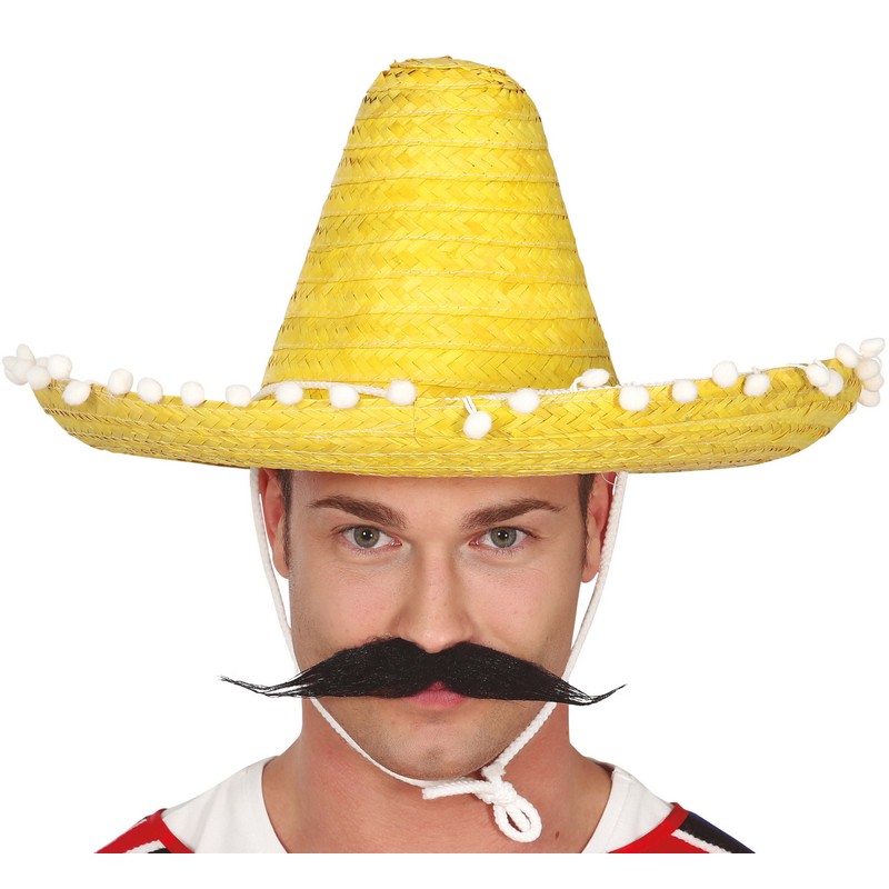 Sombrero Stråhat Gul | Mexico Hat / Hue / Hjelm - Hovedtilbehør - Temashop