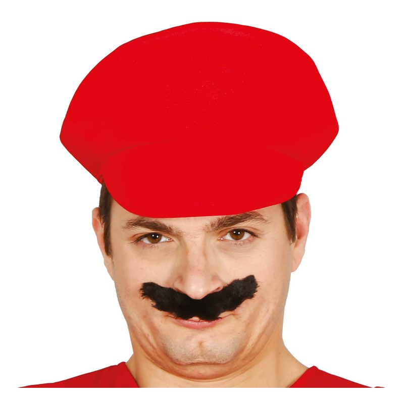 Rød Blikkenslager Hat | Super Mario Hat / Hue / Hjelm - Hovedtilbehør - Temashop