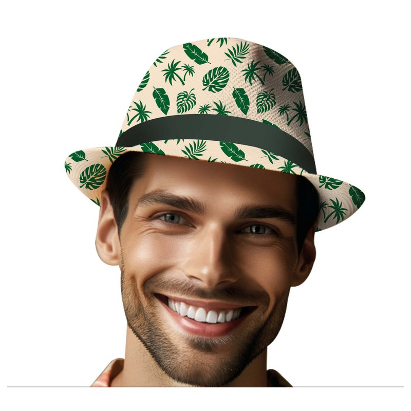 Tropiske Blade Sommerhat | Hawaii Hat / Hue / Hjelm - Hovedtilbehør - Temashop