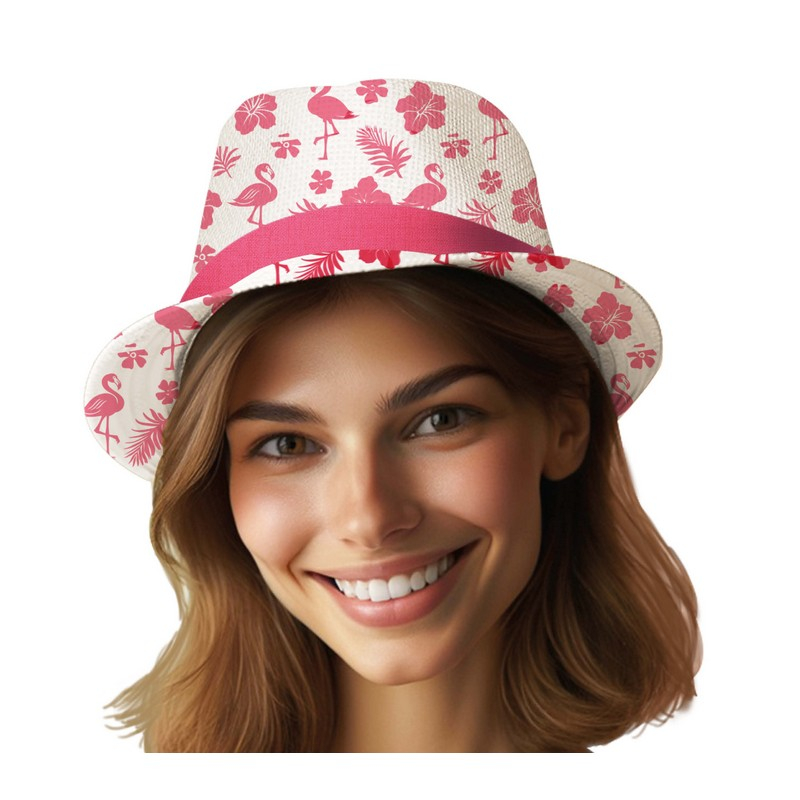 Flamingo Sommerhat | Flamingo Hat / Hue / Hjelm - Hovedtilbehør - Temashop