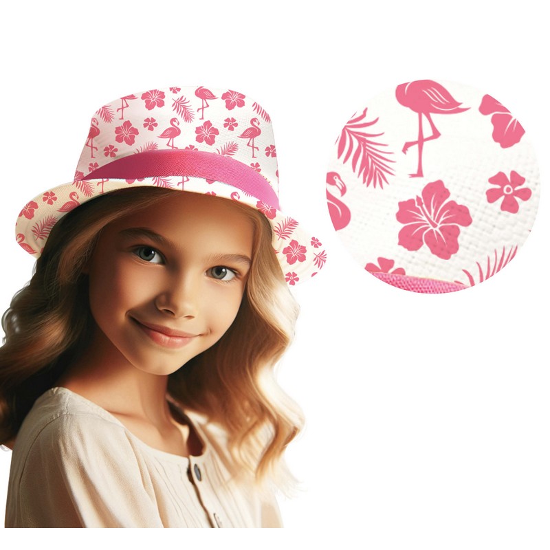 Flamingo Børne Solhat | Flamingo Hat / Hue / Hjelm - Hovedtilbehør - Temashop