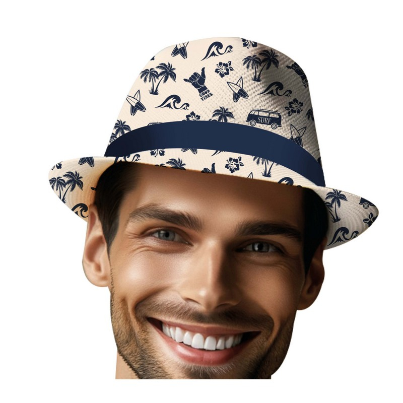 Surfer Sommerhat Blå | Hawaii Hat / Hue / Hjelm - Hovedtilbehør - Temashop
