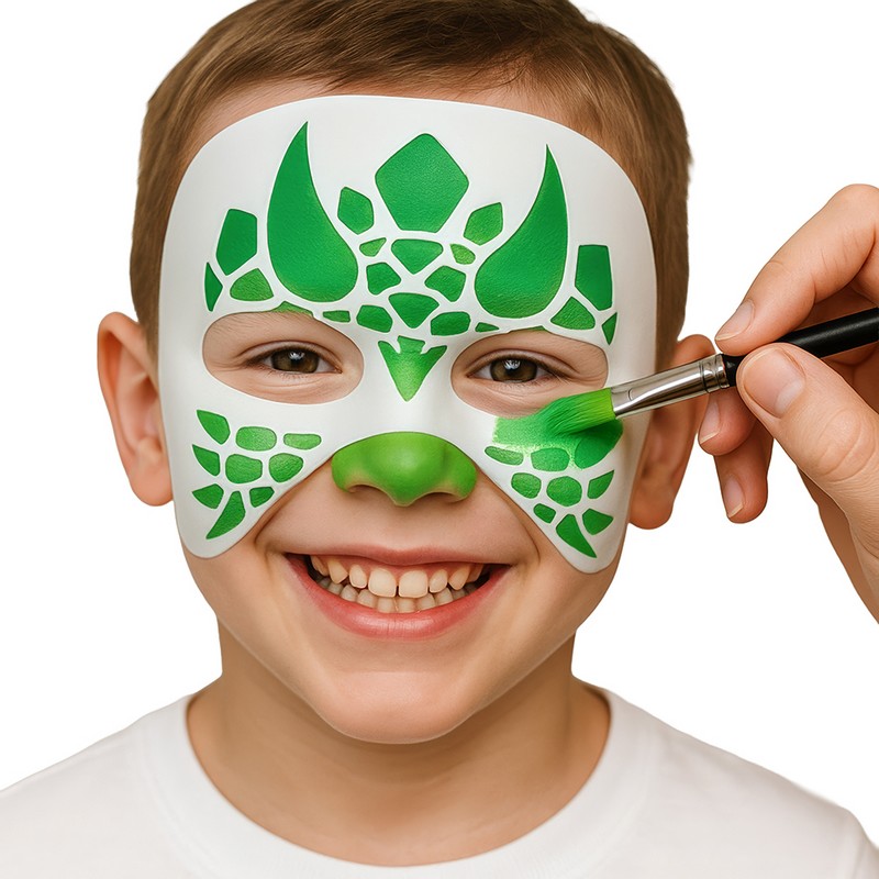 Eventyr Ansigtsmaling Skabeloner | Dinosaurus Sminke / Makeup - Makeup & Negle - Temashop