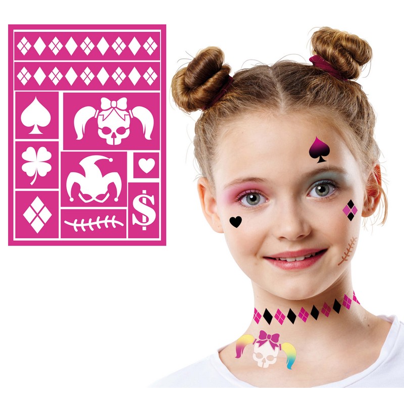 Harley Quinn Makeup Skabelon | Harley Quinn Sminketilbehør - Makeup & Negle - Temashop