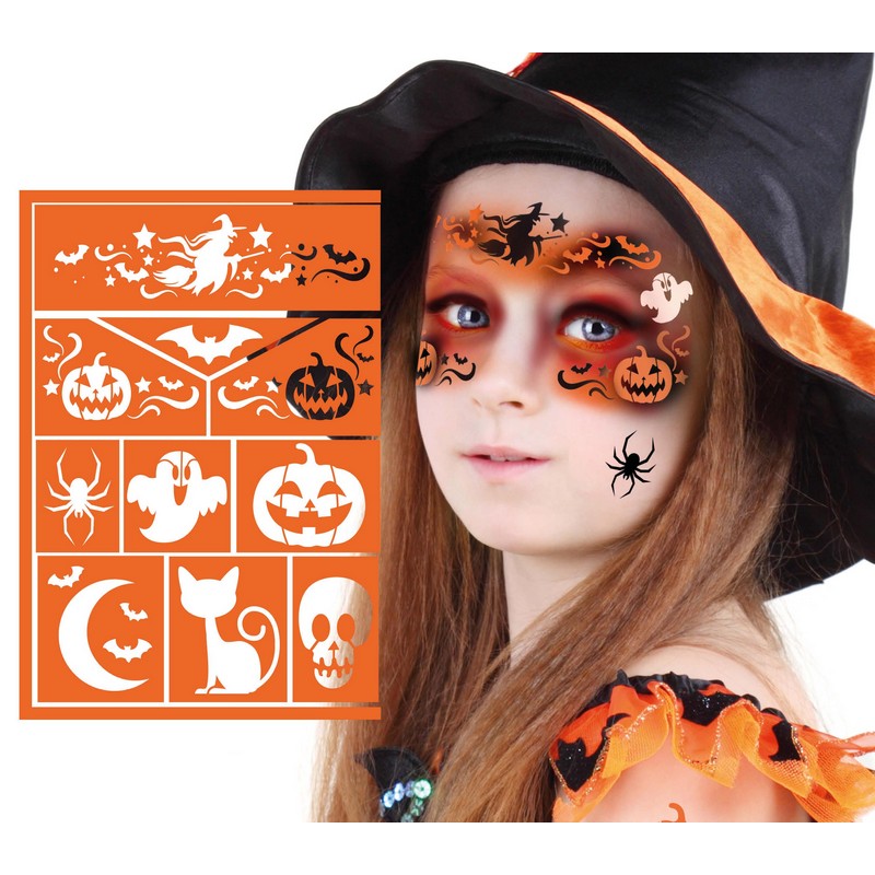 Heks Makeup Skabelon | Halloween Sminketilbehør - Makeup & Negle - Temashop