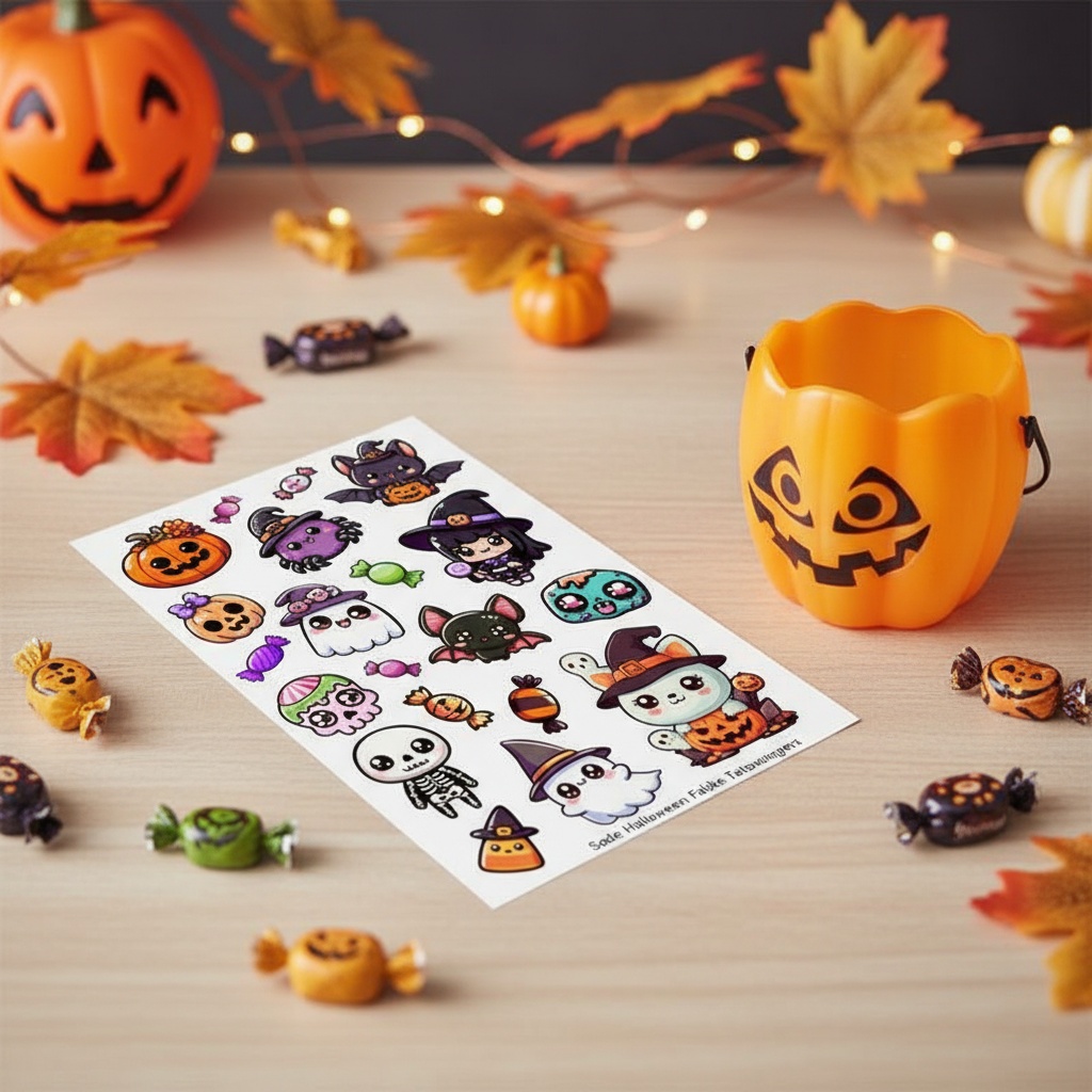 Søde Halloween Falske Tatoveringer | Halloween Falske tatoveringer - Festtilbehør - Temashop