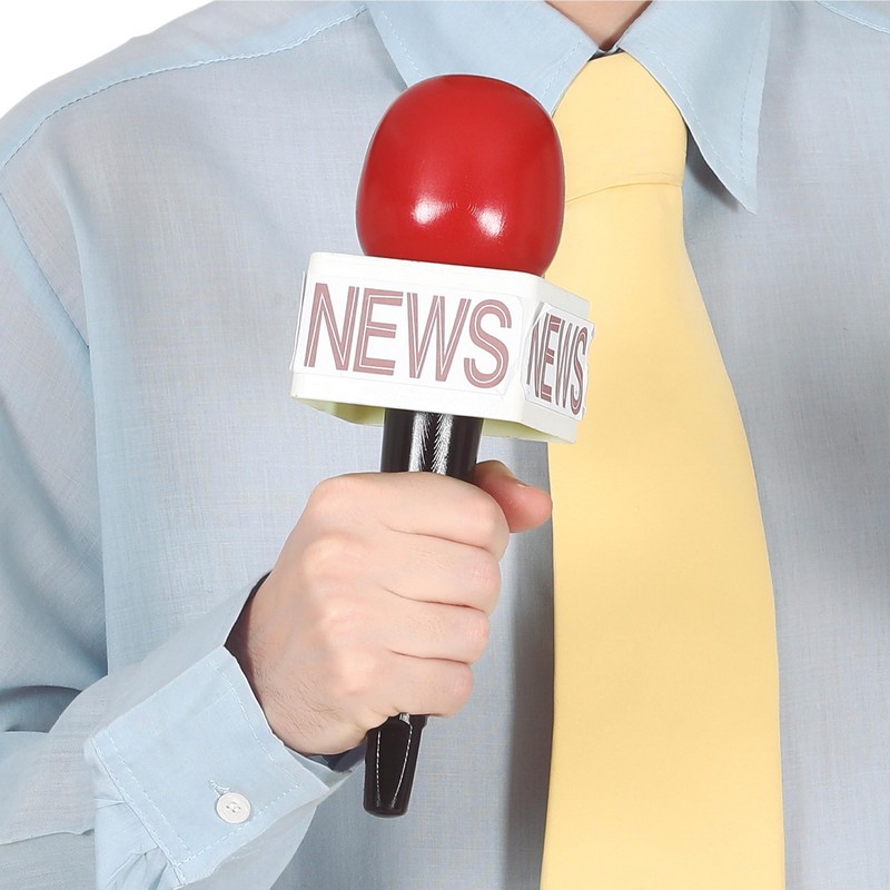 News Mikrofon (25 cm) | Journalist Musikinstrument - Kropstilbehør - Temashop