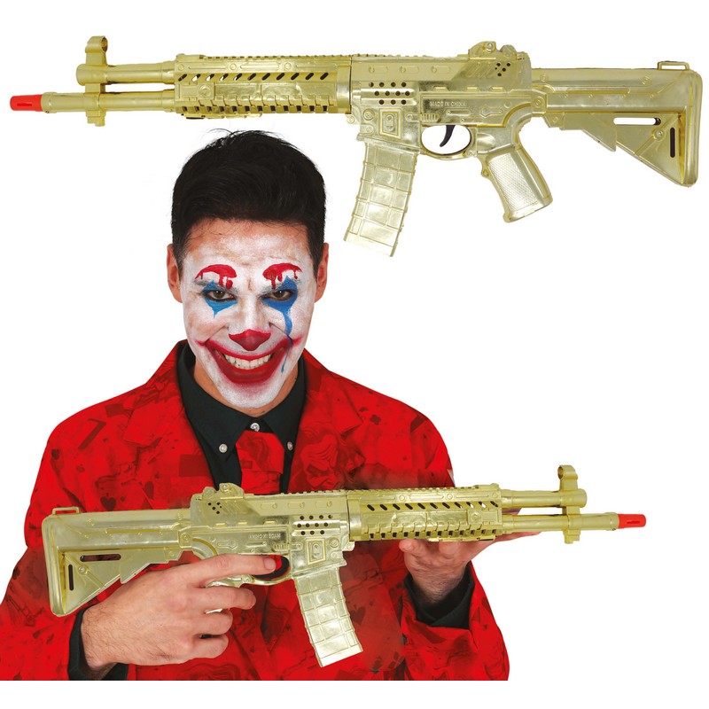 Joker Legetøjsgevær Guld | Joker Våben - Kropstilbehør - Temashop